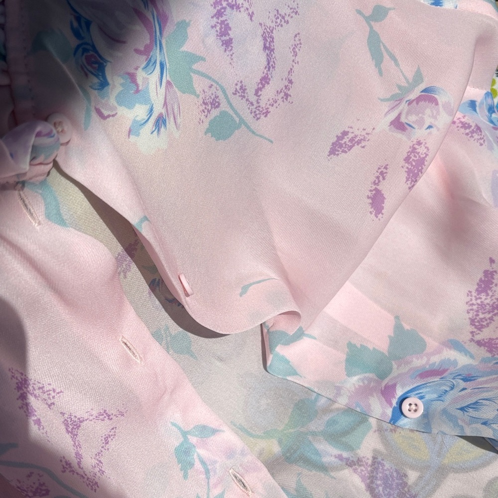 Selkie Pastel Floral Ruffle Blouse - Picture 5 of 8